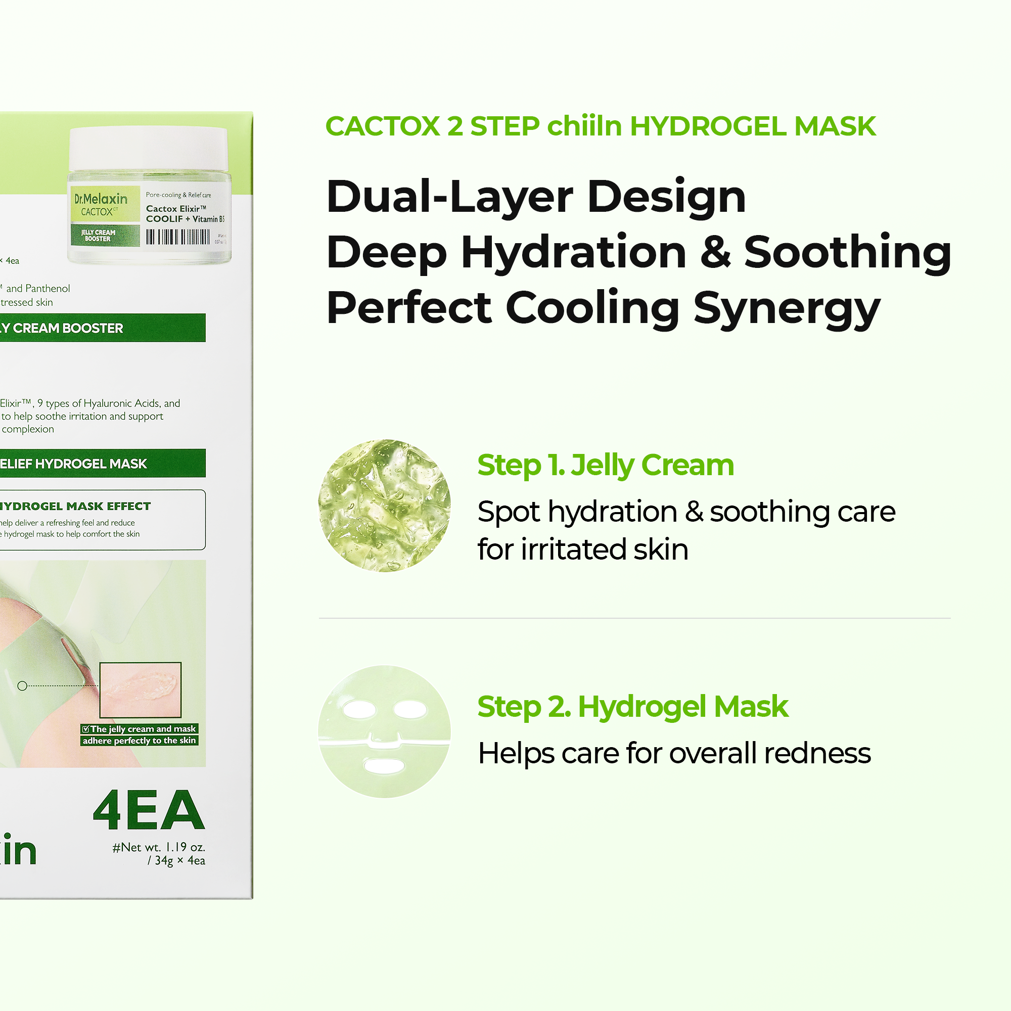 Cactox De-Puffing Pore Tox Gel Mask 4EA