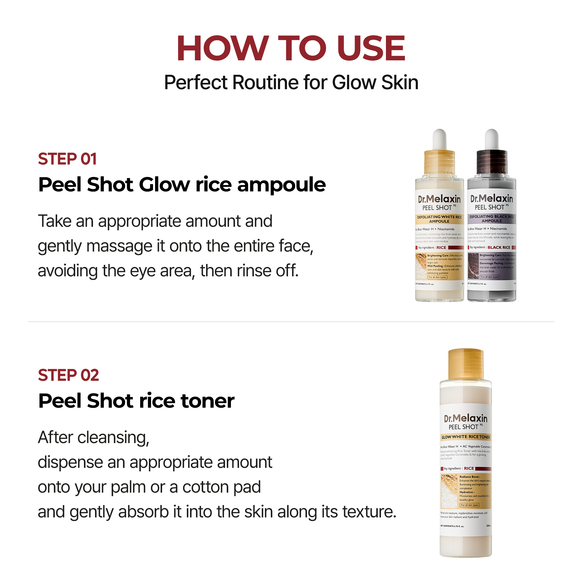 Peel Shot Rice Ampoule Duo